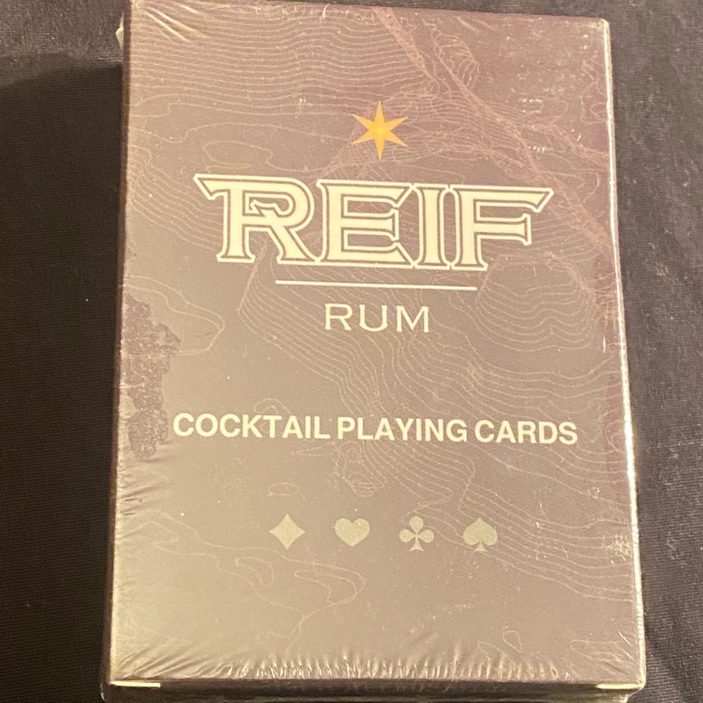 REI Rum Cocktail Playing Cards - Brown and Gold Graphic Deck